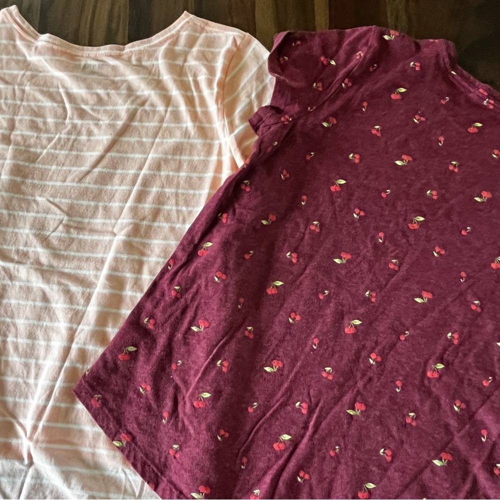 Old Navy Kids Tees XL (14-16) striped and Cherry Print t-shirts